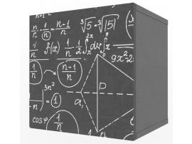Полка куб c фасадом НьюТон Грей Формулы изображение 2