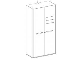 Шкаф 2-х дверный Duo (1001) изображение 4