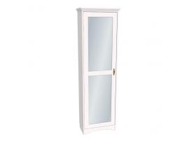 Шкаф для одежды с зеркальной дверью Мадрид (белый воск)