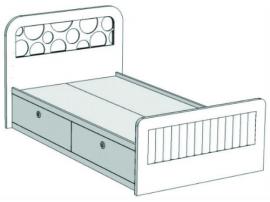 Кровать отдельностоящая с 2-мя ящиками VB3-10Q Velvet