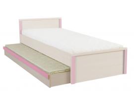 Кровать с доп. спальным местом беллуно-розовый LOZ 90 Капс
