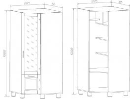 Шкаф для одежды угловой (глубокий) Радуга изображение 1
