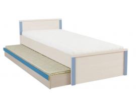 Кровать с доп. спальным местом беллуно-голубой LOZ 90 Капс