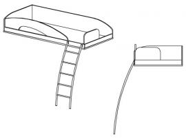 Кровать верхняя Миа с лестницей СФ-147709 изображение 1