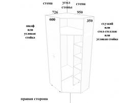 Шкаф угловой Веаrs к 2-х дверному шкафу (продолжение рисунка) изображение 2