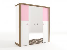 Шкаф 4-х дверный с зеркалом MIX изображение 1