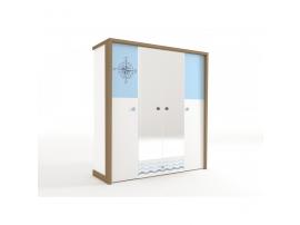 Шкаф 4-х дверный с зеркалом MIX Ocean изображение 2