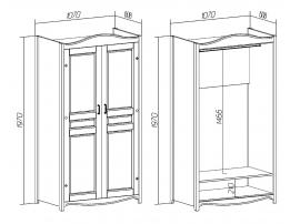 Шкаф для одежды 2-дверный Снежана изображение 1