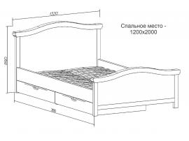 Кровать с 2 спинками Снежана (120*200)
