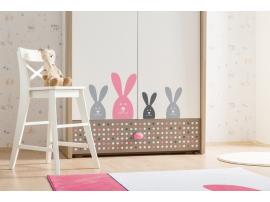 Шкаф 2-х дверный Pink Bunny изображение 2
