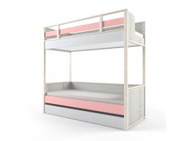 Кровать 2-х ярусная НьюТон розовая изображение 2
