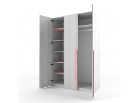 Шкаф 3-х дверный НьюТон розовый изображение 2