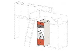 Шкаф для двухъярусного блока Гео Лондон 92H001 (без рисунка)