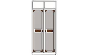 Шкаф 2-х дверный с нишами, декоративный фасад Nivona 9BC12A