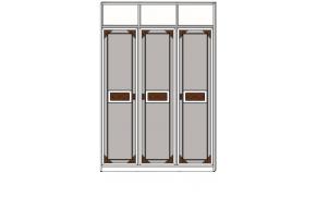 Шкаф 3-х дверный с нишами, декоративный фасад Nivona 9BC13D