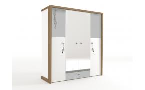 Шкаф 4-х дверный с зеркалом MIX Ловец снов