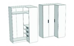 Шкаф-гардероб угловой Junior CC-2, CC-5, CCH-2, CCH-5 с рисунком 