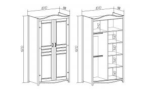Шкаф 2-дверный комбинированный Снежана 