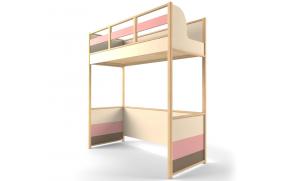 Кровать-чердак Робин Wood розовая