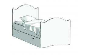 Кровать Эксклюзив (с независимым ящиком) KX-16Y с рисунком 