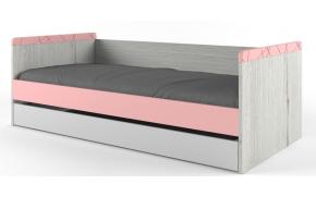 Кровать с доп спальным местом НьюТон розовая