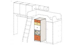 Шкаф для двухъярусного блока Гео Сафари 92H001 (без рисунка)