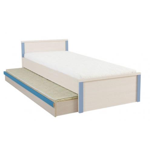 Кровать с доп. спальным местом беллуно-голубой LOZ 90 Капс