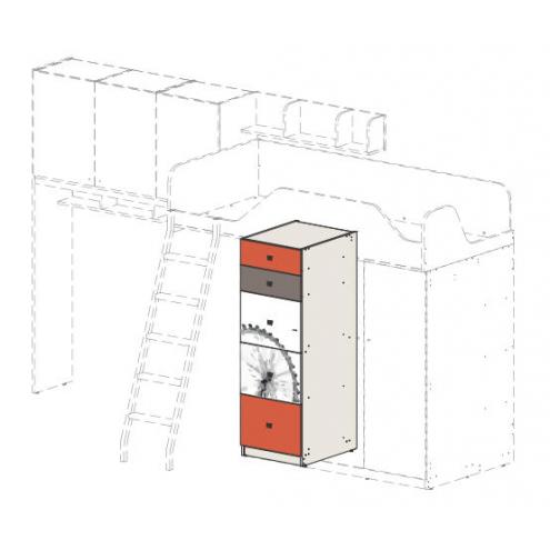 Шкаф для двухъярусного блока Гео Лондон 92H001 (без рисунка)