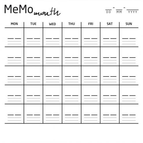 Накладка для фасада - Memo month Young Users