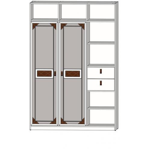 Шкаф-стеллаж 2-х дверный, декоративный фасад Nivona 9BC2C