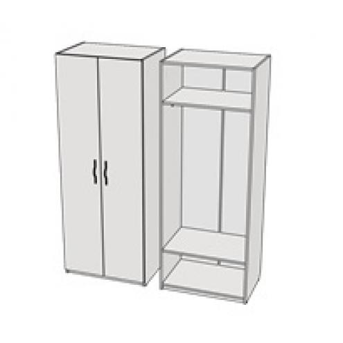 Шкаф 2-х дверный со штангой Junior+ CL02, CLH02