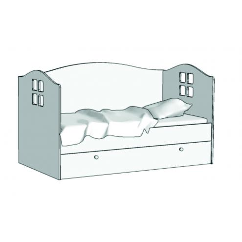 Кровать Домик (с заглушкой) KD-16Z с рисунком 