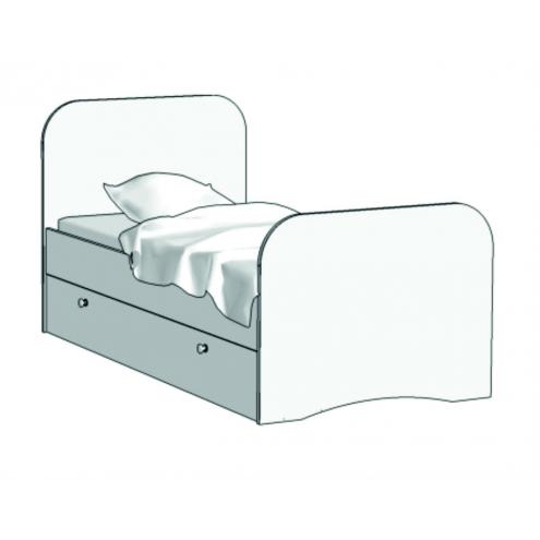 Кровать Стандарт (с независимым ящиком) KE-16Y с рисунком 