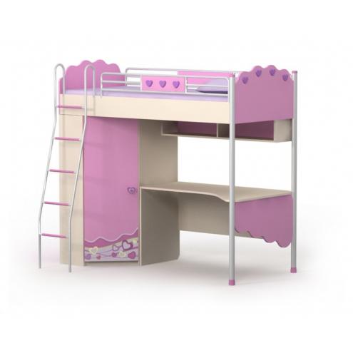 Кровать-чердак Pink