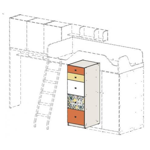Шкаф для двухъярусного блока Гео Сафари 92H001 (без рисунка)