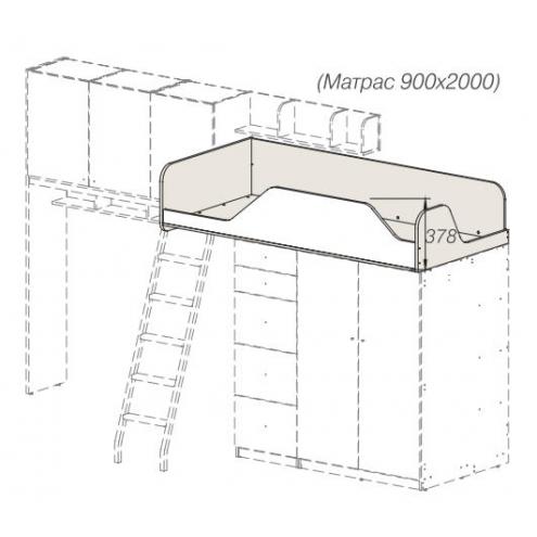 Кровать для двухъярусного блока Гео Сафари 92K001