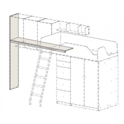 Комплект элементов кровати для двухъярусного блока Гео Сафари 92K005 (без рисунка)
